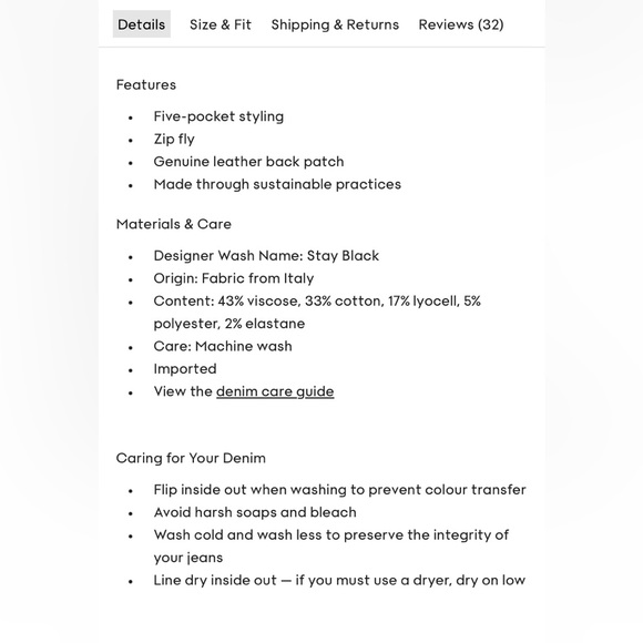 Aritzia- Denim Forum Lola Hi-Rise Skinny - Black size 26L/25 - Picture 8 of 8